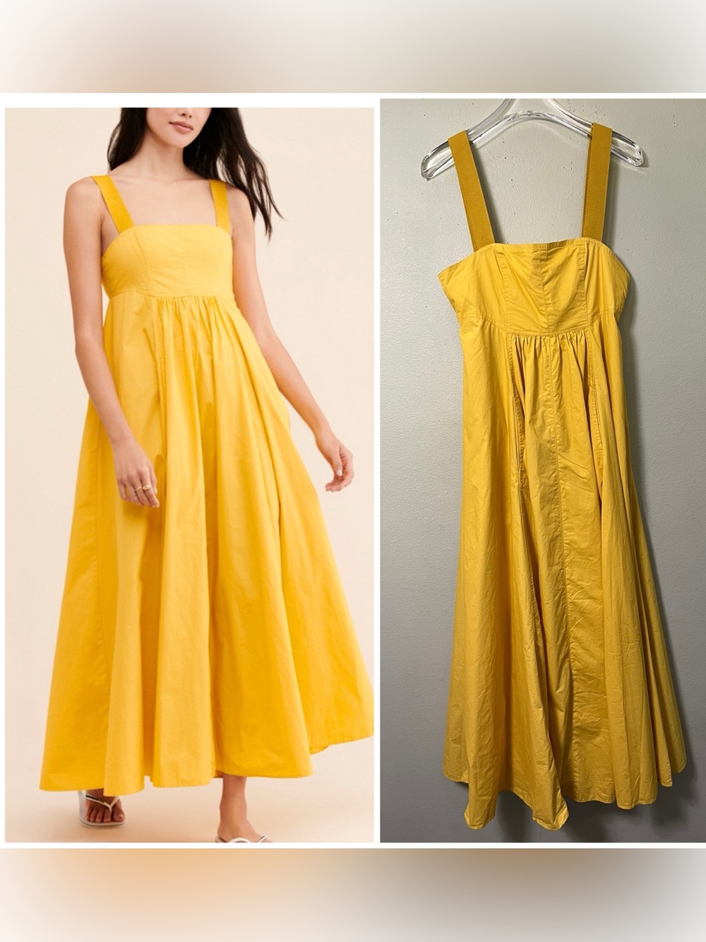Urban outfitters Yellow Over The Moon Maxi Dress Tiered Maxi Dress Medium